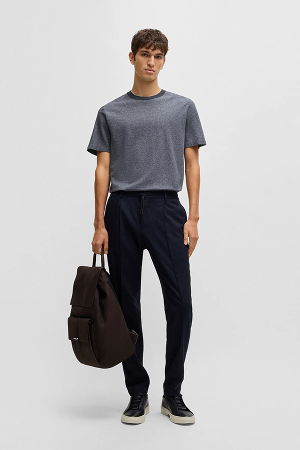 ΜΠΛΟΥΖΑ ΜΕΤΑΞΙ BOSS CAMEL - 404 ΜΠΛΕ